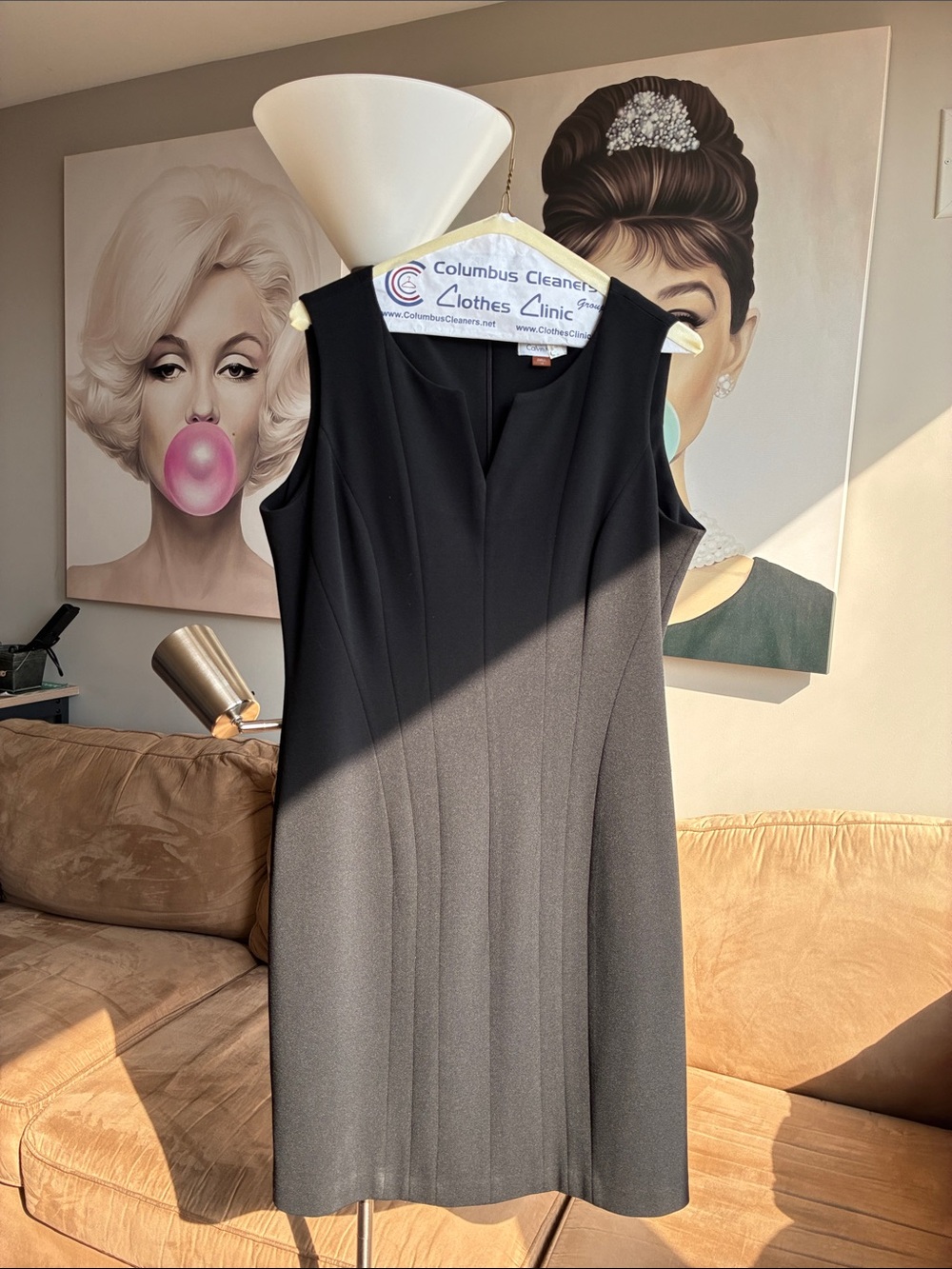 Classic Black Sleeveless Sheath Dress